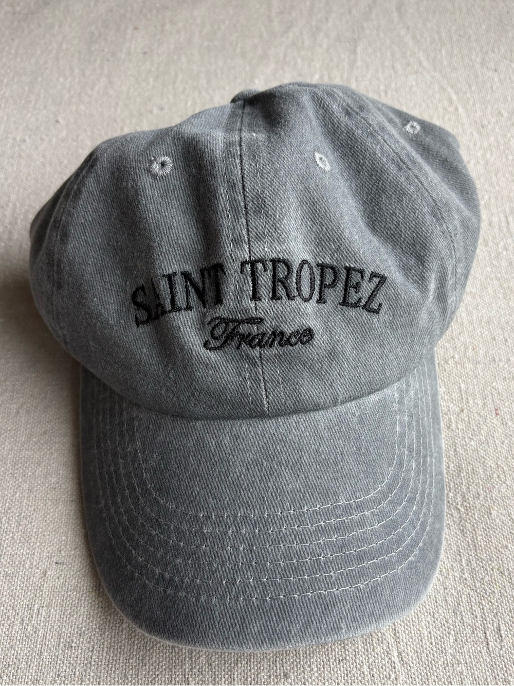 Francesca's Collections Gray Saint Tropez Baseball Cap